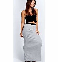 boohoo Helena Jersey Maxi Skirt - grey marl azz36025