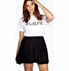 boohoo Jaye Flippy Jersey Skater Skirt - black pzz99567