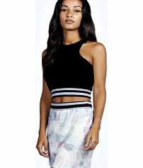 boohoo Jazmin Blurred Print Waistband Mini Skirt -