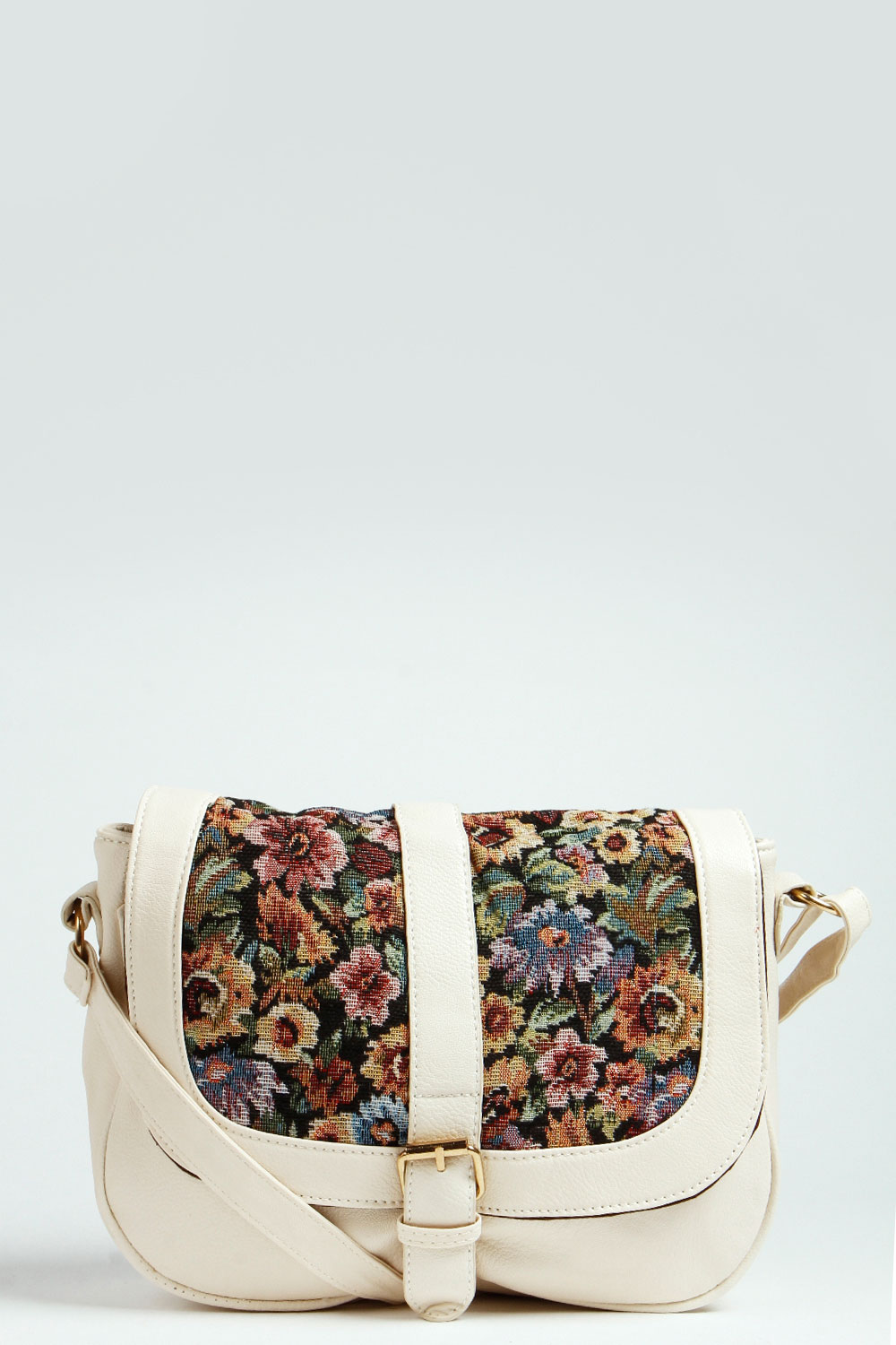 Kimberly Tapestry Shoulder Bag - cream,
