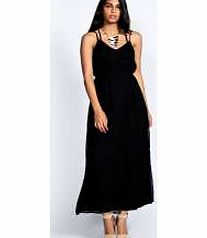 Lauren Chiffon Maxi Dress - black azz24680