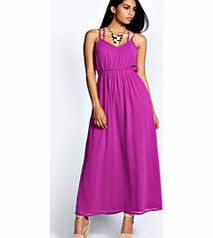 Lauren Chiffon Maxi Dress - vibrant purple