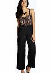 Lilly Scalloped Sequin Strap Detail Jumpsuit -