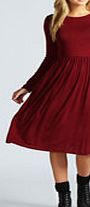 Long Sleeve Midi Dress - berry azz41131