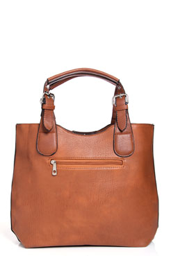 Lou Soft Leather Look Top Handle Shopper