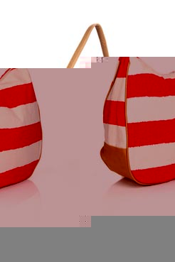 Micha Striped Shoulder Beach Bag