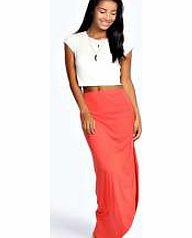 boohoo Michelle Viscose Maxi Skirt - orange azz51259
