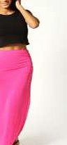 boohoo Michelle Viscose Maxi Skirt - pink azz27984