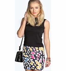 boohoo Multicolour Leopard Mini Skirt - multi azz12029