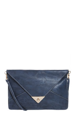 Nadine Leather Look Envelope Clutch Bag Female
