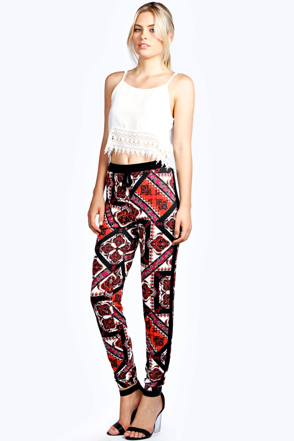 Neve Paisley Print Joggers - multi azz23621