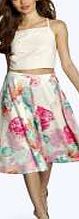 boohoo Oversize Floral Full Midi Skirt - multi azz05070