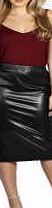 PU Midi Skirt - black pzz98831