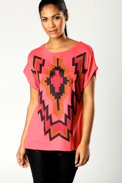 Sadie Aztec Print T-shirt Female