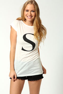 Sophie Letter S Print T-shirt Female