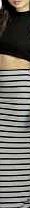boohoo Stripe Ribbed Maxi Skirt - grey azz06324