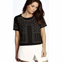 Studded Shell Top - black azz16362