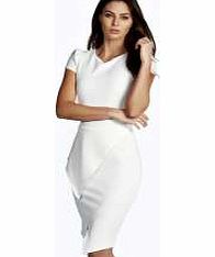 boohoo Wrap Skirt Bodycon Dress - white azz22989