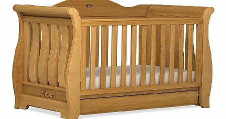 Boori Country Sleigh Royale Cot Bed Heritage Teak