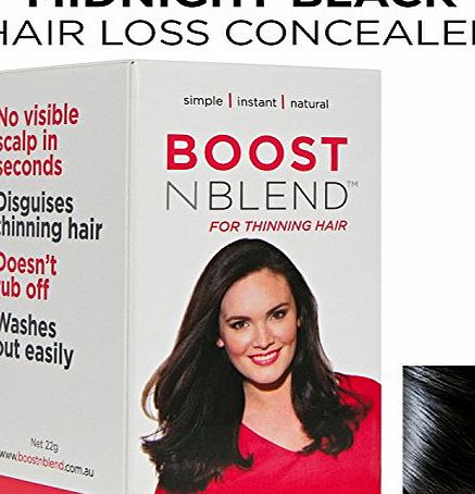 BOOSTnBLEND Black Hair Loss Scalp Concealer for Women with thinning hair. Cover up Visible Scalp with the BEST female hair fall treatment 22g/0.78oz