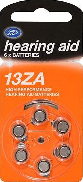 Boots batteries, 2041[^]10050308 Boots Hearing Aid Batteries - Size 13 - 6 Pack