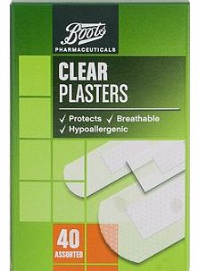 Boots Pharmaceuticals Boots Clear Plasters- Pack of 40 Assorted