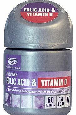 Boots Folic Acid & Vitamin D tablets - 60
