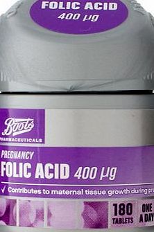 Boots Pharmaceuticals Boots FOLIC ACID 400 g 180 Tablets 10149727