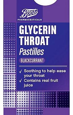 Boots Pharmaceuticals Boots Glycerin Throat Pastilles Blackcurrant