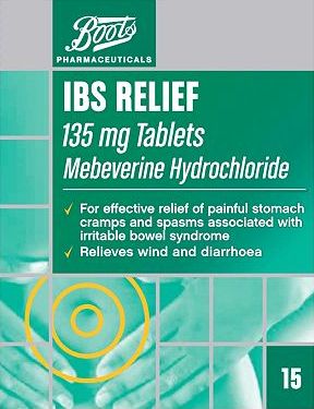 Boots Pharmaceuticals, 2041[^]10033169 Boots IBS Relief 135mg Tablets - 15 Tablets