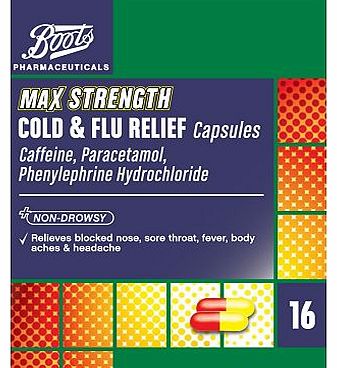 Boots Max Strength Cold & Flu Capsules - 16