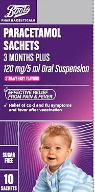 Boots Pharmaceuticals, 2041[^]10023912 Boots Pain Relief Paracetamol Suspension 3