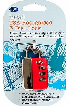 Boots Security TSA Travel Sentry 3 Dial