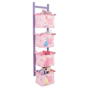 Born To Play Disney Princess Hearts and Crowns Hanging Fabric Storage
