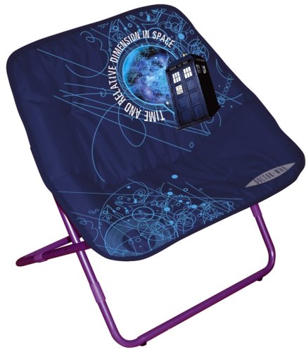 Born to Play Doctor Who Medium Folding Square Chair