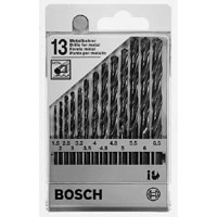 Bosch 13 Piece Set In Plastic Box Metal Drill Bits - Hss-G