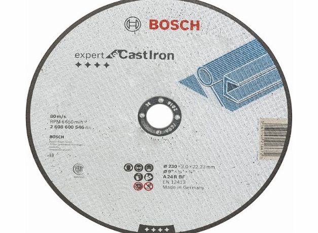 Bosch 2608600546 Straight Cutting Disc for Cast Iron 230 x 22.23 x 3.0 mm