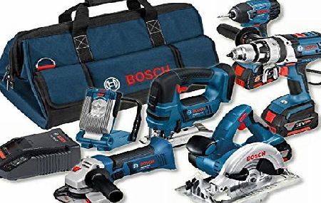 Bosch BAG  18 V Professional Heavy Duty 6 Piece Kit (includes 3 x 4.0 Ah Lithium Ion CoolPack Batteries)