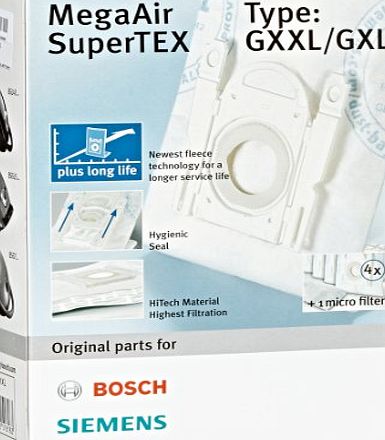Bosch BBZ41FGXXL Vacuum Cleaner Bags, Pack of 4
