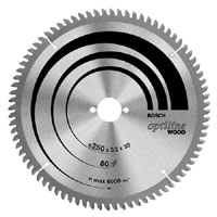 Bosch Circular Saw Blade For Mitre Cuts Optiline Wood 216 x 30 x 2.8 48 Z