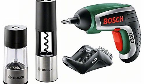 IXO Gourmet Cordless Lithium-Ion Screwdriver with Corkscrew Attachment and Salt/ Pepper/ Spice Mill Attachment 2012 Edition