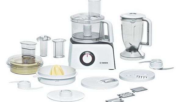 Bosch MCM4100 Compact Food Processor, White/Anthracite Finish