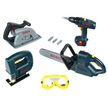 Mini 8 Pc Power Tool Set Kit Boys Toys Drill Chainsaw Jigsaw 3+