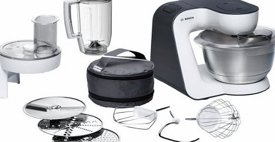 Bosch MUM52120GB Styline Kitchen Machine Food Mixer, 700 W - White/Grey