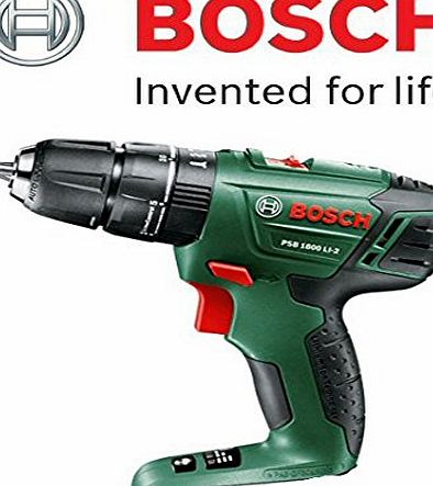 Bosch PSB 1800 Li-2 Lithium-Ion Cordless Combi Hammer/Impact Drill (18V-Li) (NAKED/Bare Version) c/w Main Body   Keyless Chuck (Battery amp; Charger NOT included) c/w STANLEY KeyTape   Cadbury Chocol