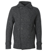 Abeger Grey Double Breasted Pea Coat
