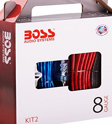 Boss Audio KIT-2 Complete 8 Gauge Amplifier Installation Kit