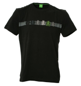 Black T-Shirt with Sewn BOSS Logo (Theo)