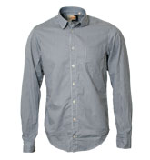 Dark Blue Stripe Long Sleeve Shirt (CistarE)