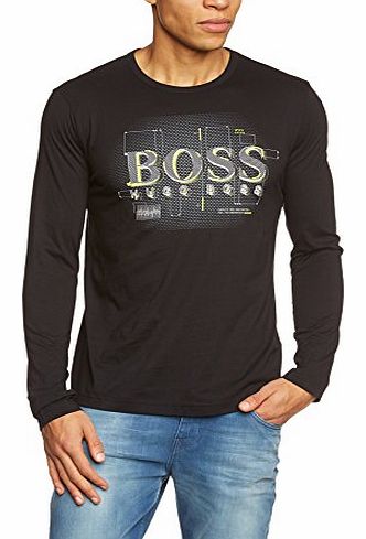BOSS Green Hugo Boss Long Sleeve T-Shirt Togn 1 in Black - Black - Schwarz (Black 001) - Medium